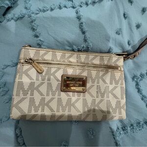 Michael Kors Beige Monogram Wristlet